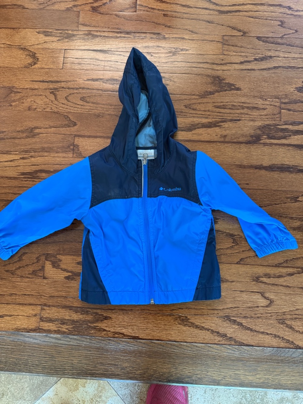Columbia Bright Blue and Navy Kids' Hooded Jacket